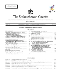Sask Gazette, Part I, Apr 1, 2005
