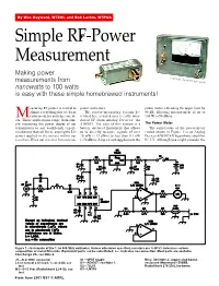 Simple RF-Power Measurement
