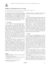 Stalling of Near-Inertial Waves in a Cyclone L.-Y