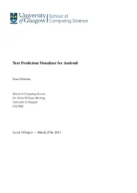 Text Prediction Visualizer for Android