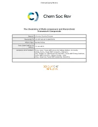 The Chemistry of Multi-Component and Hierarchical Framework Compounds