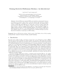 Training Restricted Boltzmann Machines: an Introduction⋆