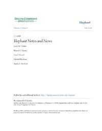 Elephant Notes and News Joann M