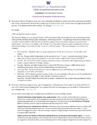 FY2021 Annual Review Narrative Survey Unit Name: the Information School Programmatic & Academic Vitality Narratives