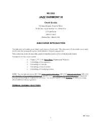 Jazz Harmony Iii
