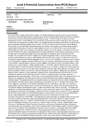 Level 4 Potential Conservation Area (PCA) Report Name Unaweep Seep Site Code S.USWRO1*760