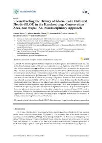 Reconstructing the History of Glacial Lake Outburst Floods (GLOF) in the Kanchenjunga Conservation Area, East Nepal: an Interdisciplinary Approach