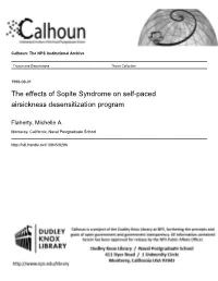 The Effects of Sopite Syndrome on Self-Paced Airsickness Desensitization Program