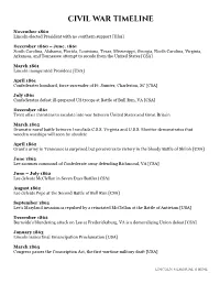Timeline of the Civil