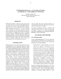 1 FM Blanketing Interference: a Case Study of Problems and Solutions for a Typical High Power FM Station