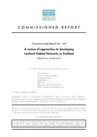 A Review of Approaches to Developing Lowland Habitat Networks in Scotland