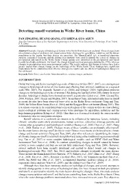 Detecting Runoff Variation in Weihe River Basin, China