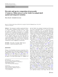 Diversity and Species Composition of Peracarids (Crustacea: Malacostraca) on the South Greenland Shelf: Spatial and Temporal Variation