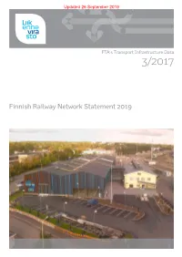 Finnish Railway Network Statement 2019 Updated 26 September 2019