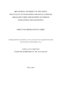 Object Incorporation in Uzbek.Pdf