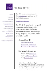Risk Management and Performance in the Balkans Support Contract