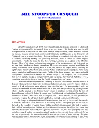 SHE STOOPS to CONQUER by Oliver Goldsmith