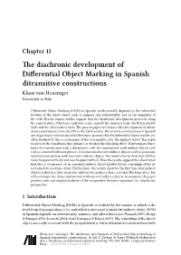 The Diachronic Development of Differential Object Marking in Spanish Ditransitive Constructions Klaus Von Heusinger Universität Zu Köln