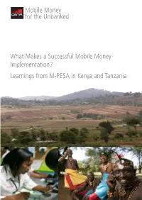 What Makes a Successful Mobile Money Implementation