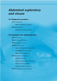 Abdominal Exploratory and Closure