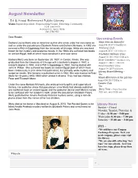 August Newsletter