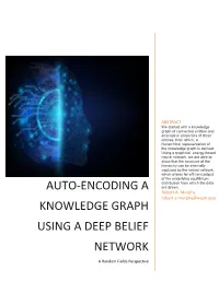 Auto-Encoding a Knowledge Graph Using a Deep Belief Network