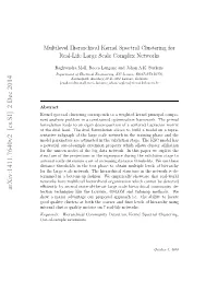 Multilevel Hierarchical Kernel Spectral Clustering for Real-Life Large