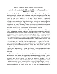 Research Proposal for the Phd Program in Comparative History An