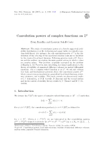 Convolution Powers of Complex Functions on Zd