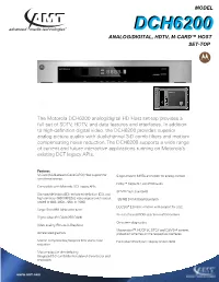 DCH6200 Specification Sheet