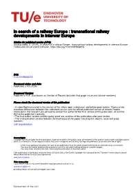 In Search of a Railway Europe : Transnational Railway Developments in Interwar Europe