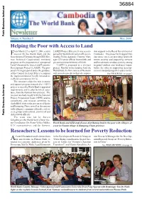 Lessons to Be Learned for Poverty Reduction
