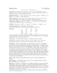 Rutherfordine U O2(CO3) C 2001-2005 Mineral Data Publishing, Version 1