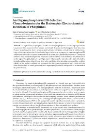 Selective Chemodosimeter for the Ratiometric Electrochemical Detection of Phosphines