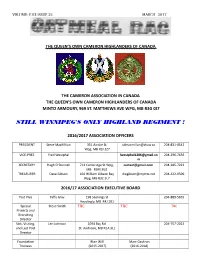 Still Winnipeg's Only Highland Regiment !