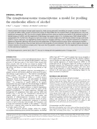 A Model for Profiling the Emolecular Effects of Alcohol