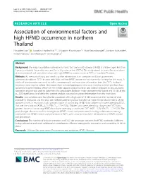 Association of Environmental Factors and High HFMD Occurrence In