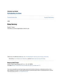 Deep Secrecy