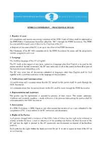 Ethics Commission Report