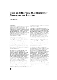 Islam and Abortion: the Diversity of Discourses and Practices