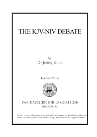 KJV NIV Debate.Pmd