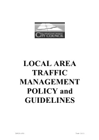 LOCAL AREA TRAFFIC MANAGEMENT POLICY and GUIDELINES