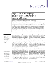 Regulation of Macrophage Development and Function in Peripheral Tissues