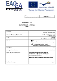 Wefor European Project Website