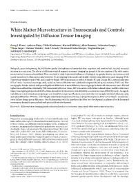 White Matter Microstructure in Transsexuals and Controls Investigated by Diffusion Tensor Imaging