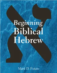 Beginning Biblical Hebrew
