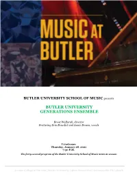 Butler University Generations Ensemble