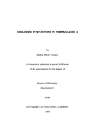 Coulombic Interactions in Ribonuclease A