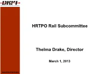 DRPT Major Passenger Rail Initiatives