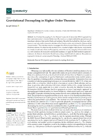 Gravitational Decoupling in Higher Order Theories